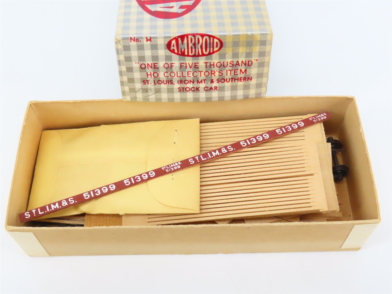 HO Scale Ambroid Kit No. H STLIM&S St Louis Iron Mt & Southern Stock Car #51399