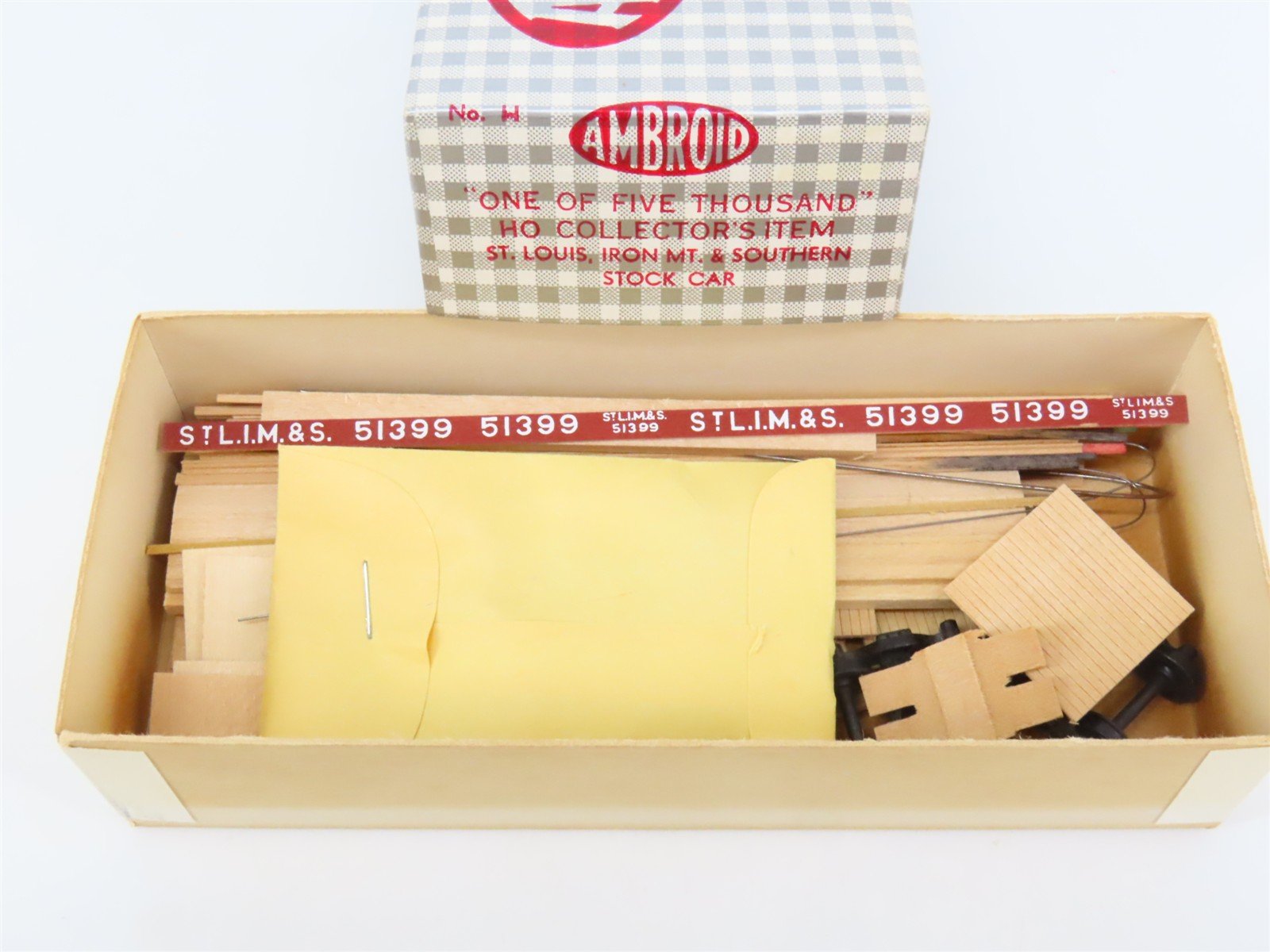 HO Scale Ambroid Kit No. H STLIM&S St Louis Iron Mt & Southern Stock Car #51399