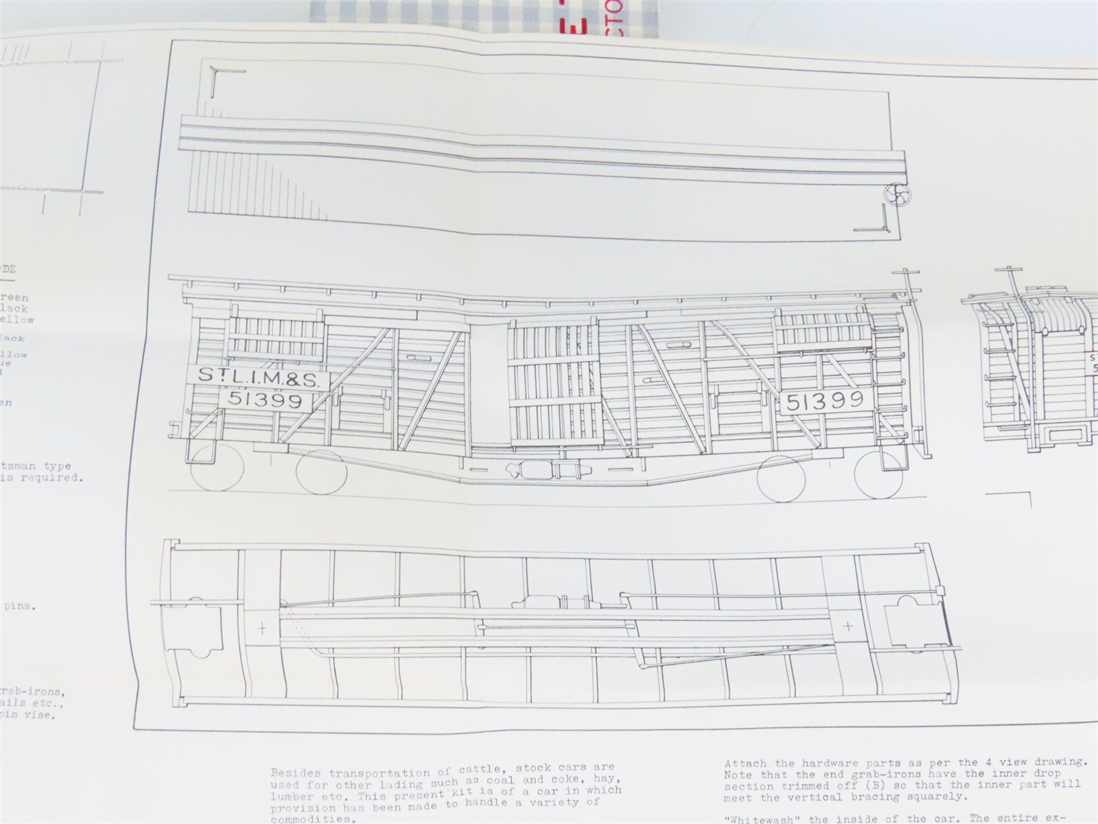 HO Scale Ambroid Kit No. H STLIM&S St Louis Iron Mt & Southern Stock Car #51399