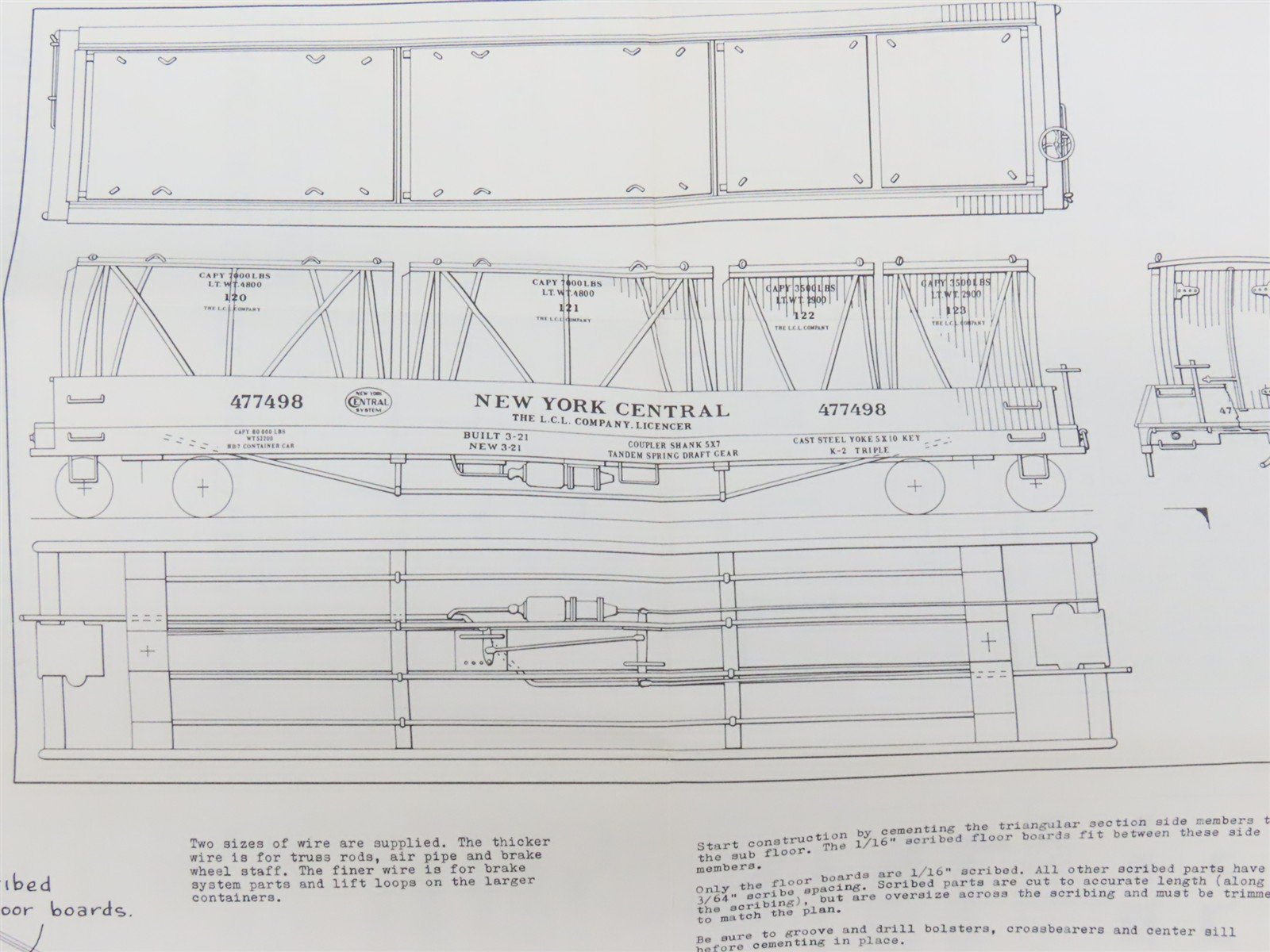 HO Scale Ambroid Kit No 12 NYC New York Central Container Car #477498