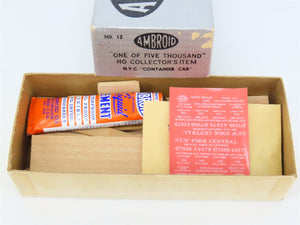 HO Scale Ambroid Kit No 12 NYC New York Central Container Car #477498
