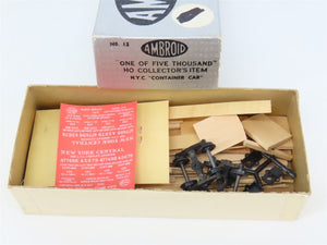 HO Scale Ambroid Kit No 12 NYC New York Central Container Car #477498