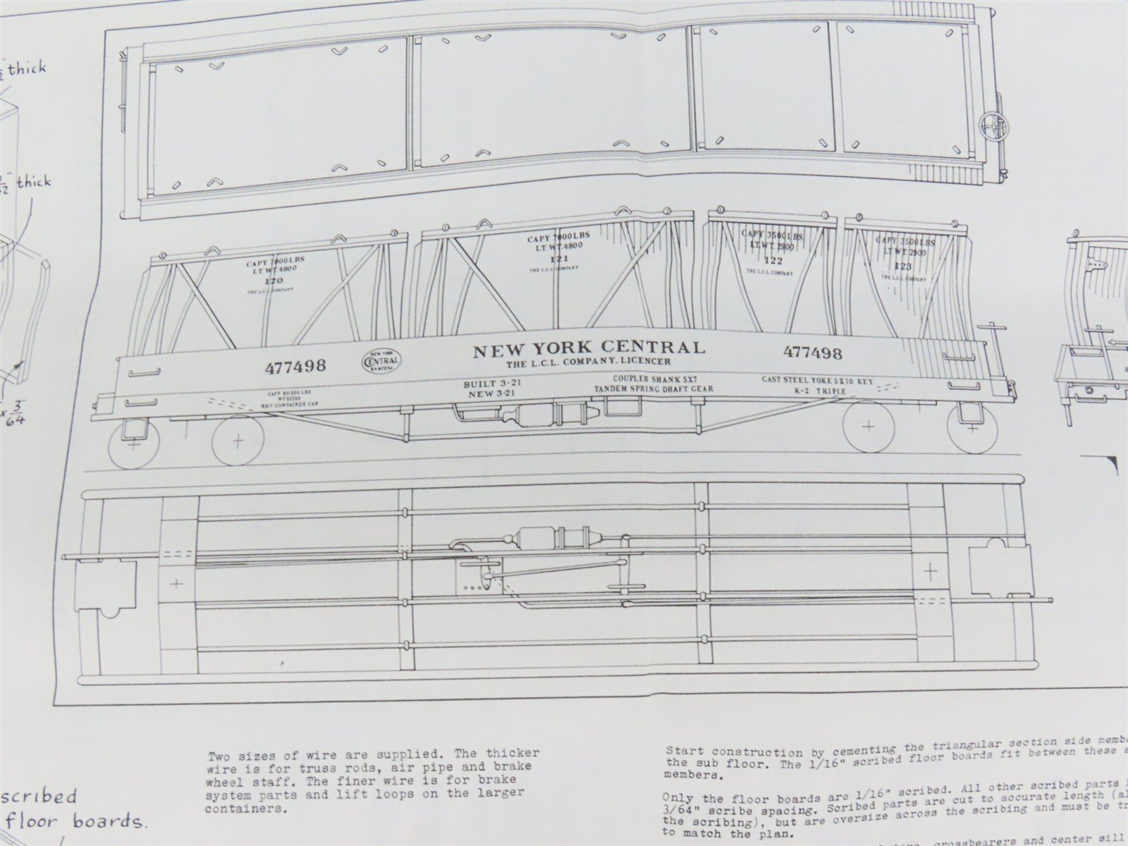HO Scale Ambroid Kit No 12 NYC New York Central Container Car #477498