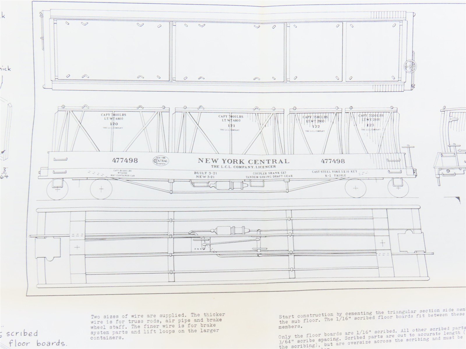 HO Scale Ambroid Kit No 12 NYC New York Central Container Car #477498