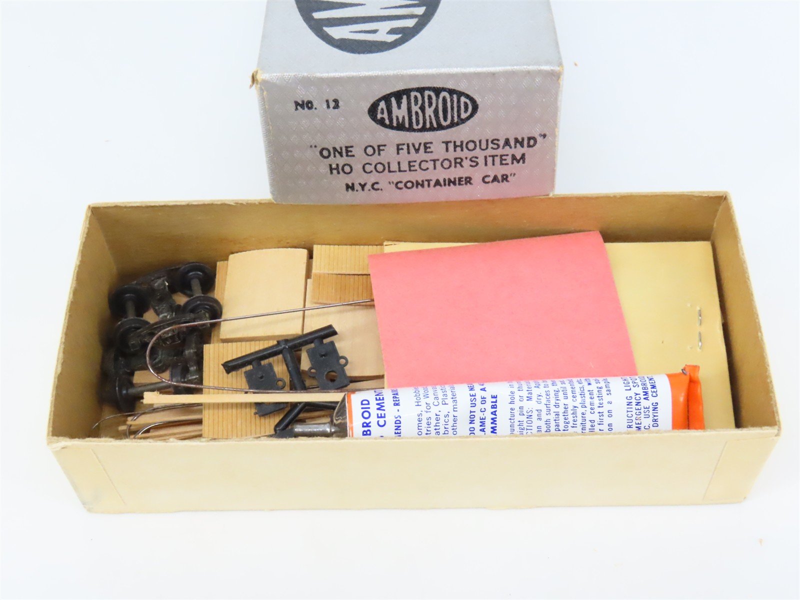 HO Scale Ambroid Kit No 12 NYC New York Central Container Car #477498