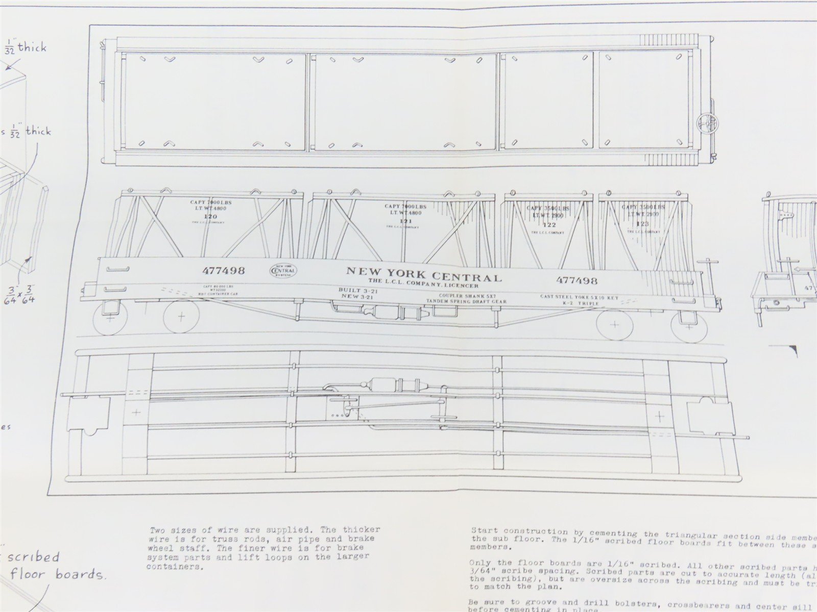 HO Scale Ambroid Kit No 12 NYC New York Central Container Car #477498