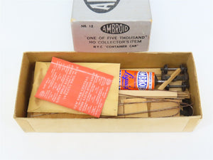 HO Scale Ambroid Kit No 12 NYC New York Central Container Car #477498