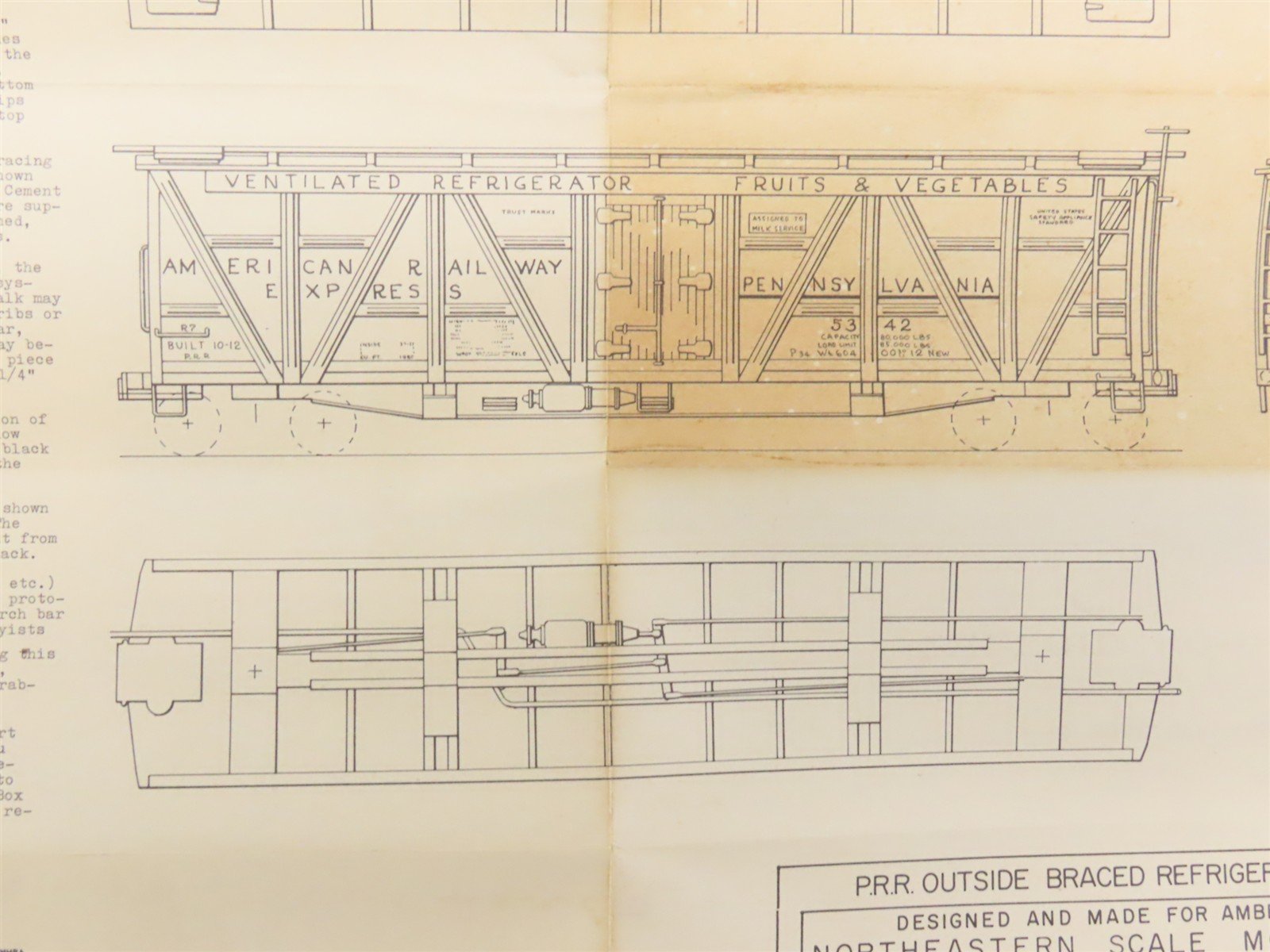 HO Scale Ambroid Kit No 5 PRR Pennsylvania Railroad Outside Braced Reefer #5342