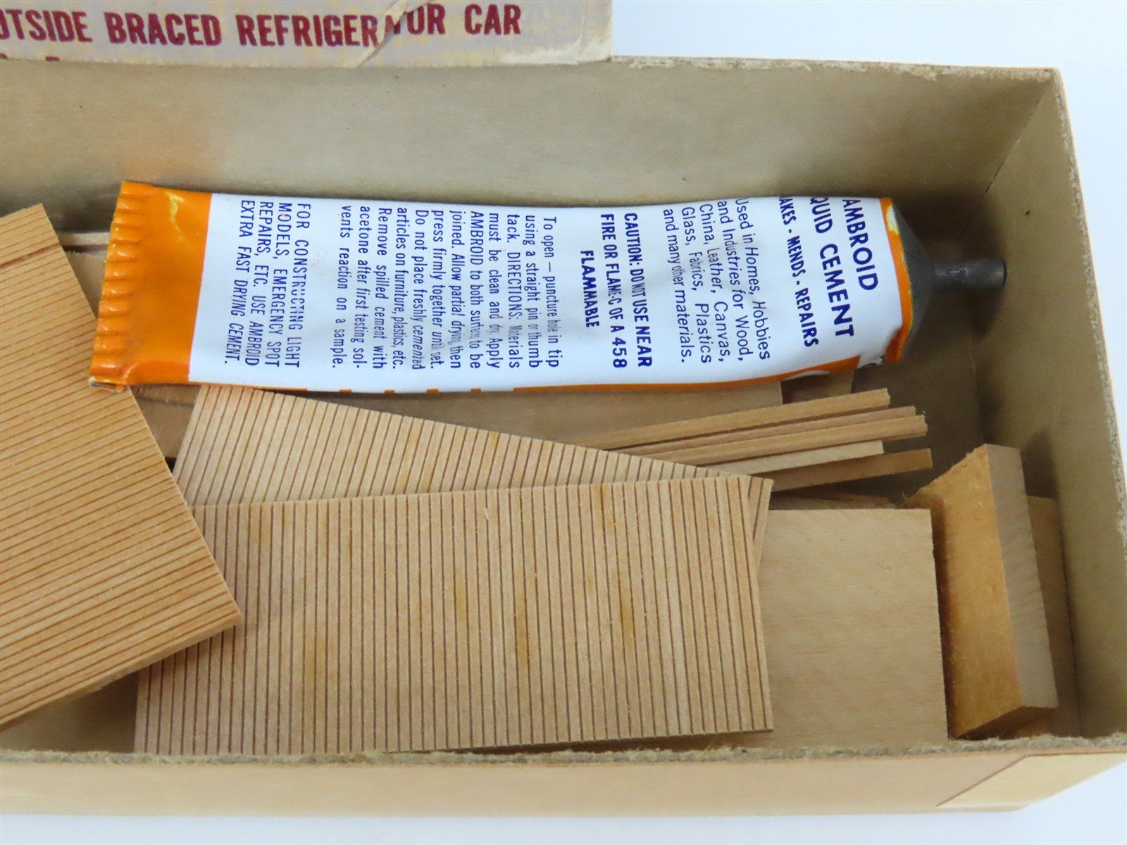 HO Scale Ambroid Kit PRR Pennsylvania Railroad Outside Braced Reefer #5342