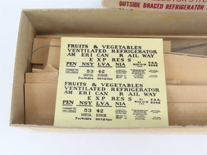 HO Scale Ambroid Kit No 5 PRR Pennsylvania Railroad Outside Braced Reefer #5342