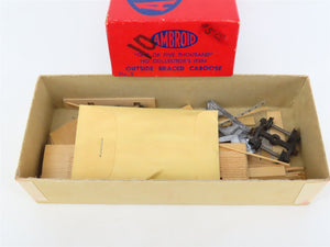 HO Scale Ambroid Kit No 3 Wood Outside Braced Caboose