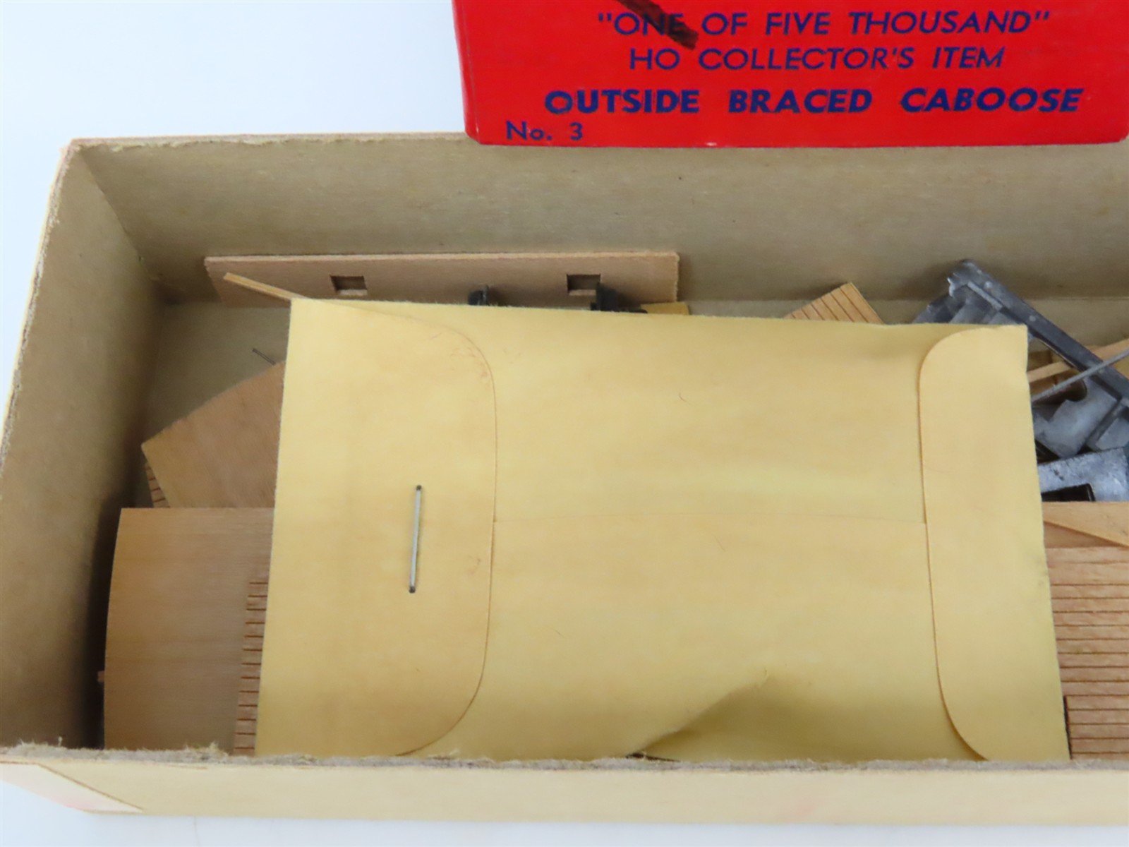 HO Scale Ambroid Kit No 3 Wood Outside Braced Caboose