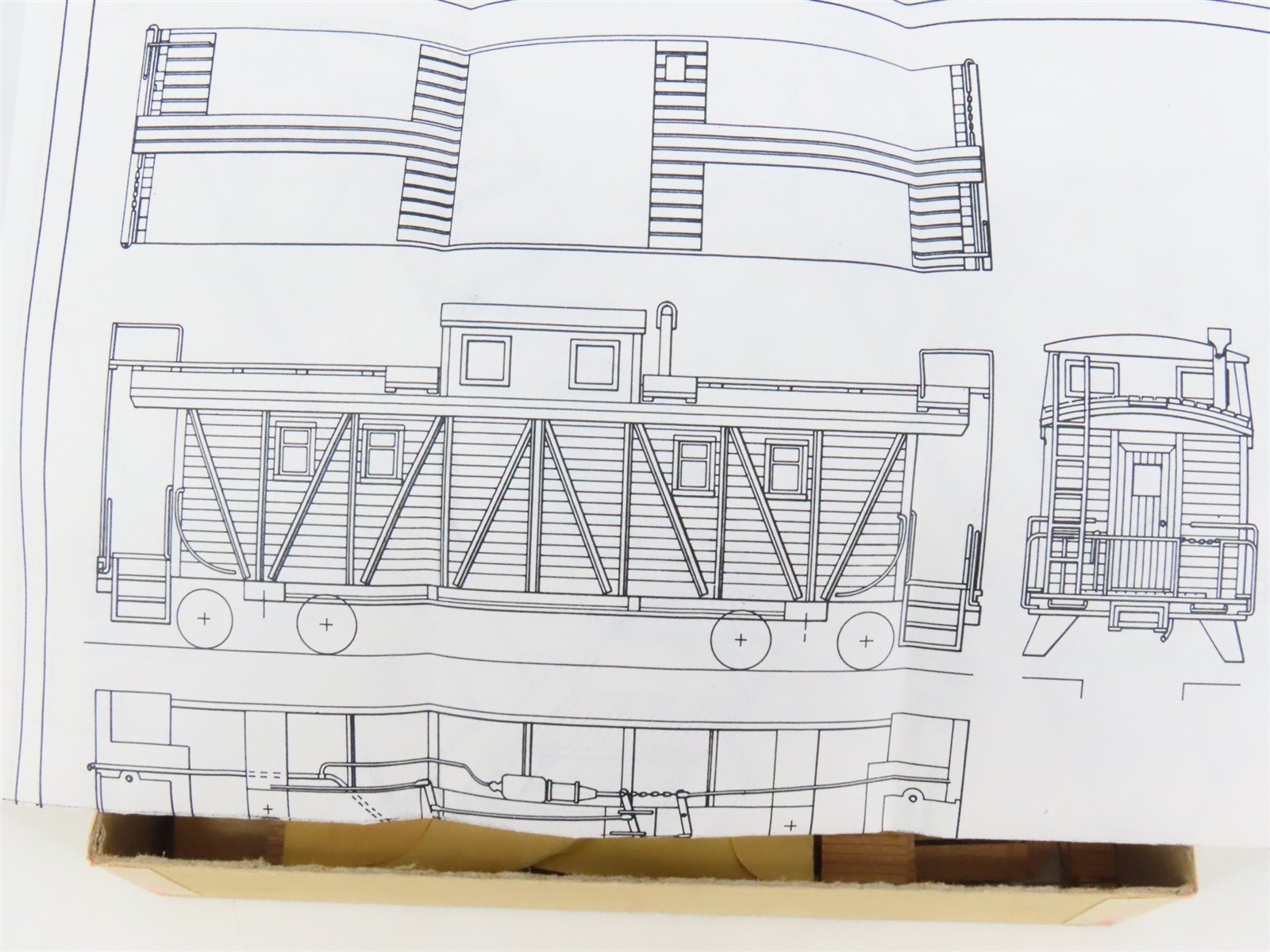 HO Scale Ambroid Kit No 3 Wood Outside Braced Caboose
