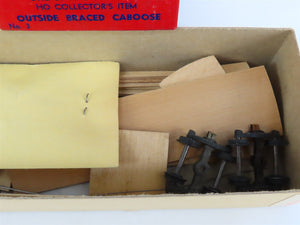 HO Scale Ambroid Kit No 3 Wood Outside Braced Caboose