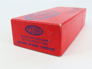 HO Scale Ambroid Kit No 3 Wood Outside Braced Caboose