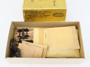 HO Scale Ambroid 2 in 1 Kit No 8 Wood MILW/N&W Gondola & Hopper