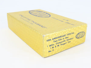 HO Scale Ambroid 2 in 1 Kit No 8 Wood N&W/MILW Gondola & Hopper