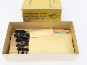 HO Scale Ambroid 2 in 1 Kit No 8 Wood N&W/MILW Gondola & Hopper
