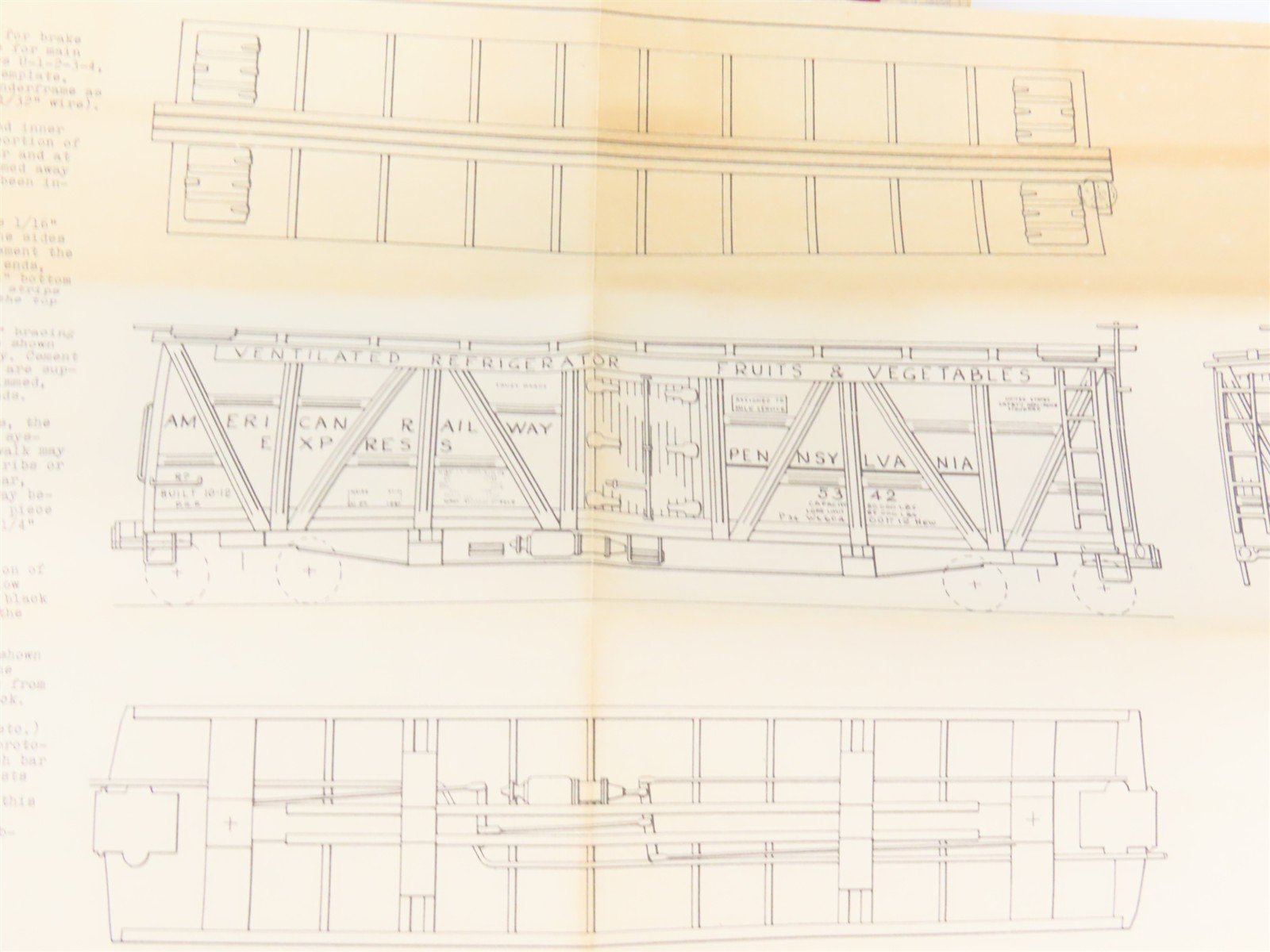 HO Scale Ambroid Kit No 5 Wood Outside Braced Reefer