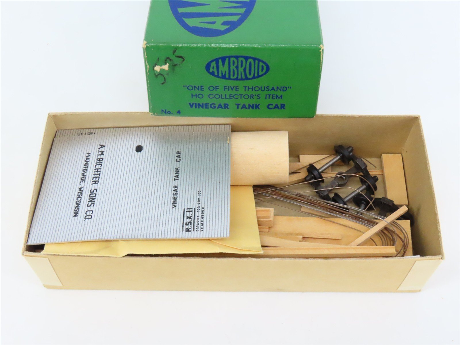 HO Scale Ambroid Kit No. 4 RSX A.M. Richter Sons Co Vinegar Tank Car #11
