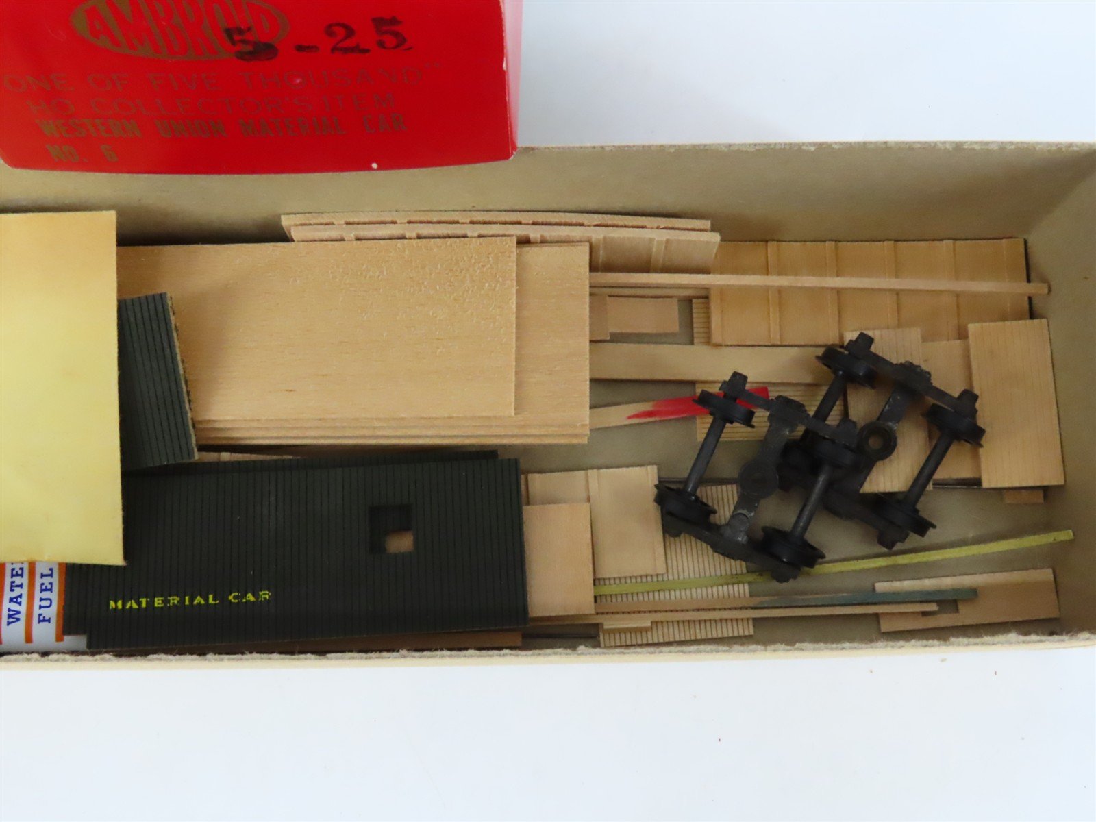 HO Scale Ambroid Kit No 6 WUTX Western Union Tel. Co. Material Car #7559