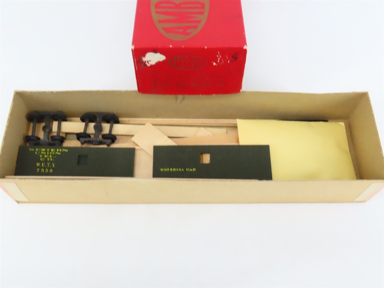 HO Scale Ambroid Kit No 6 WUTX Western Union Tel. Co. Material Car #7559