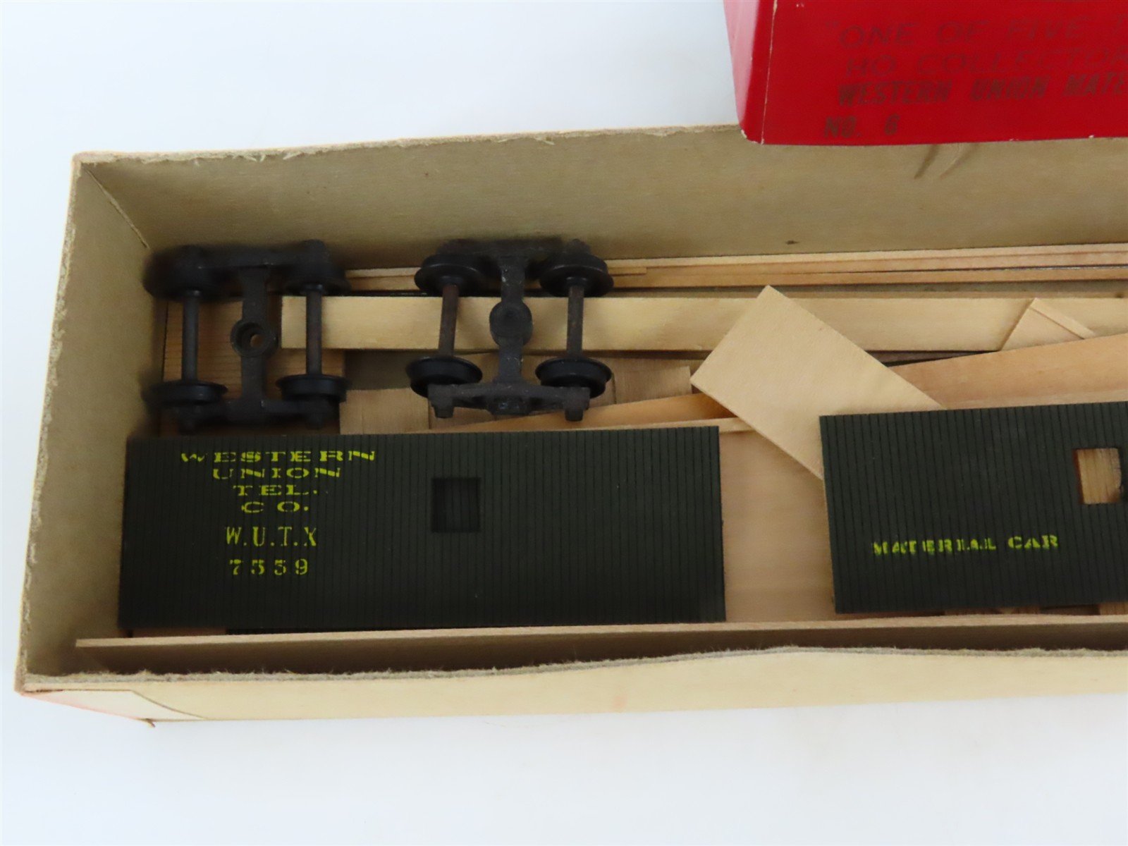 HO Scale Ambroid Kit No 6 WUTX Western Union Tel. Co. Material Car #7559