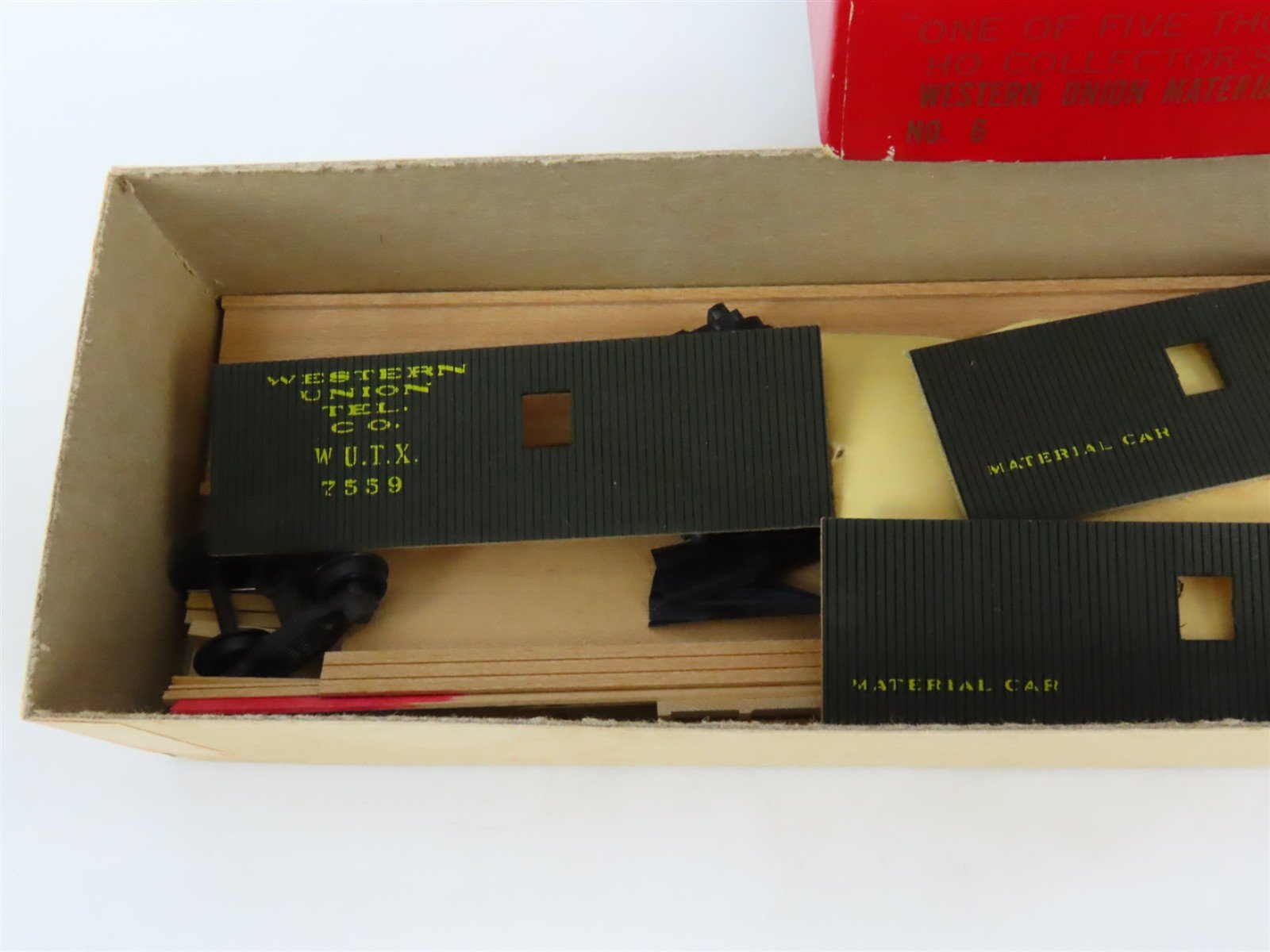 HO Scale Ambroid Kit No 6 WUTX Western Union Tel. Co. Material Car #7559