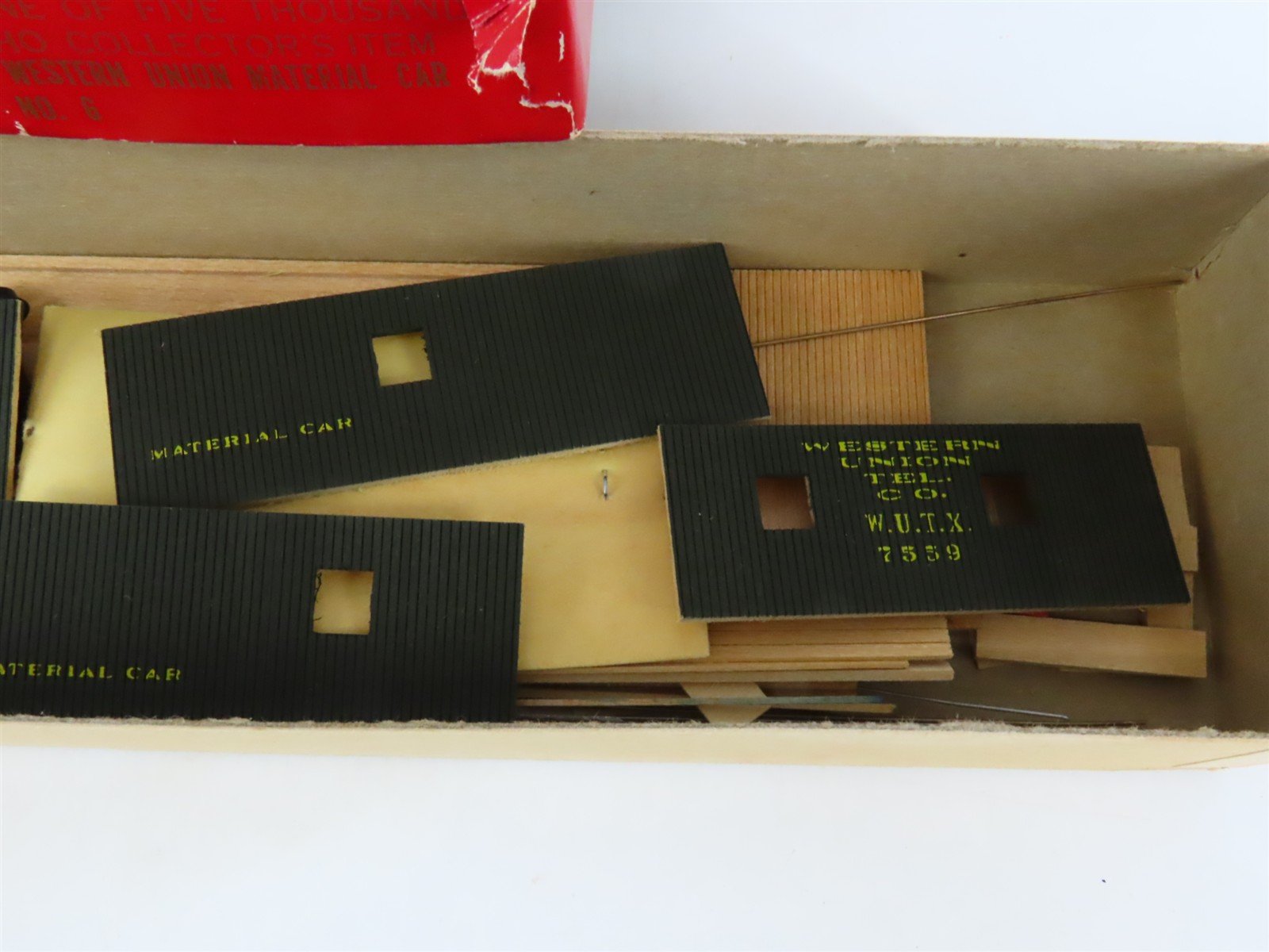 HO Scale Ambroid Kit No 6 WUTX Western Union Tel. Co. Material Car #7559