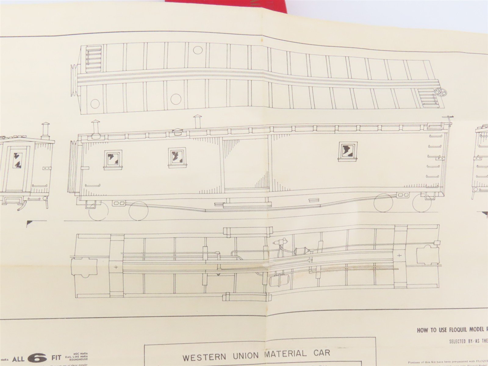 HO Scale Ambroid Kit No 6 WUTX Western Union Tel. Co. Material Car #7559