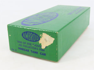 HO Scale Ambroid Kit No 4 RSX A.M. Richter Sons Co Vinegar Tank Car #11