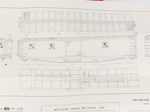 HO Scale Ambroid Kit No 6 WUTX Western Union Tel. Co. Material Car #7559