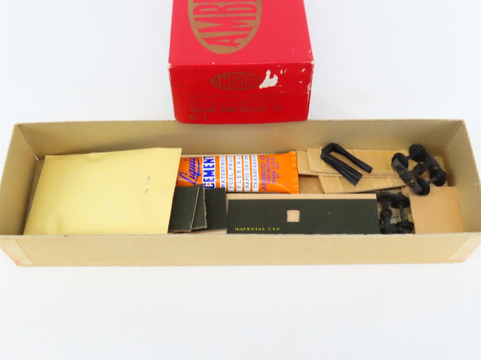 HO Scale Ambroid Kit No 6 WUTX Western Union Tel. Co. Material Car #7559