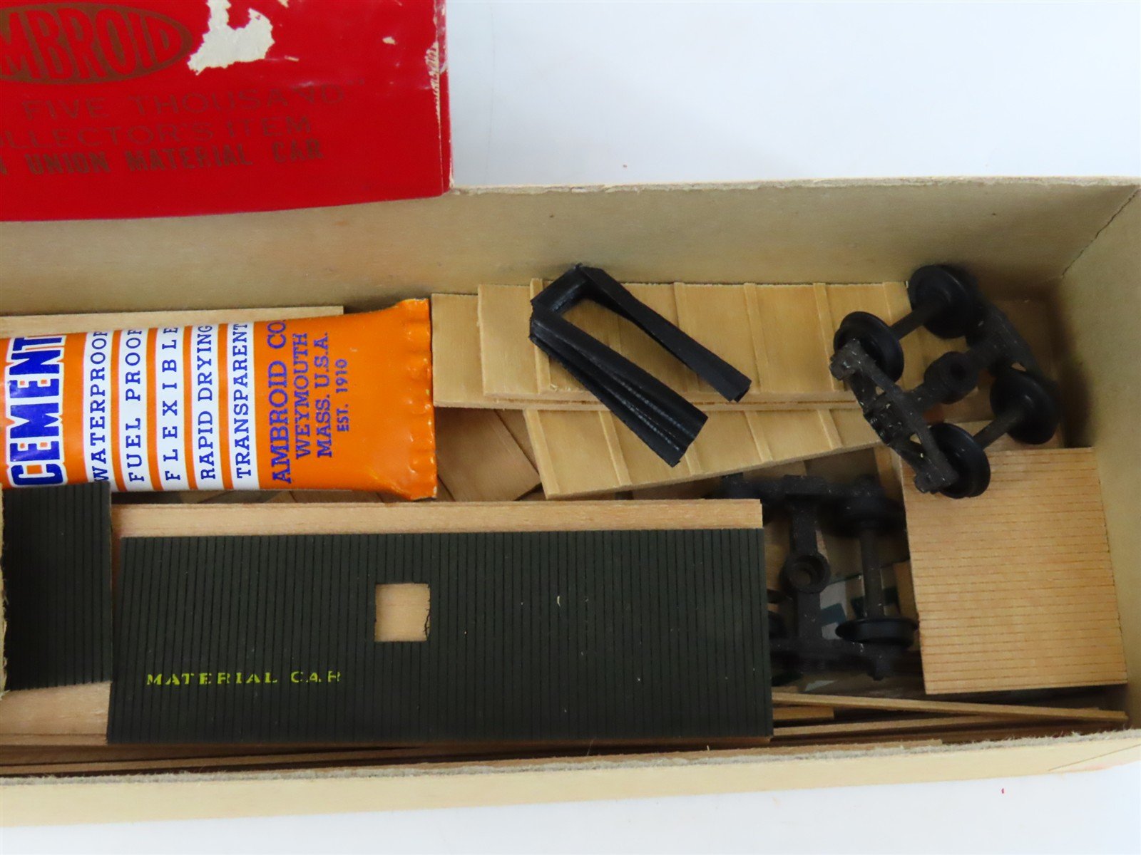 HO Scale Ambroid Kit No 6 WUTX Western Union Tel. Co. Material Car #7559