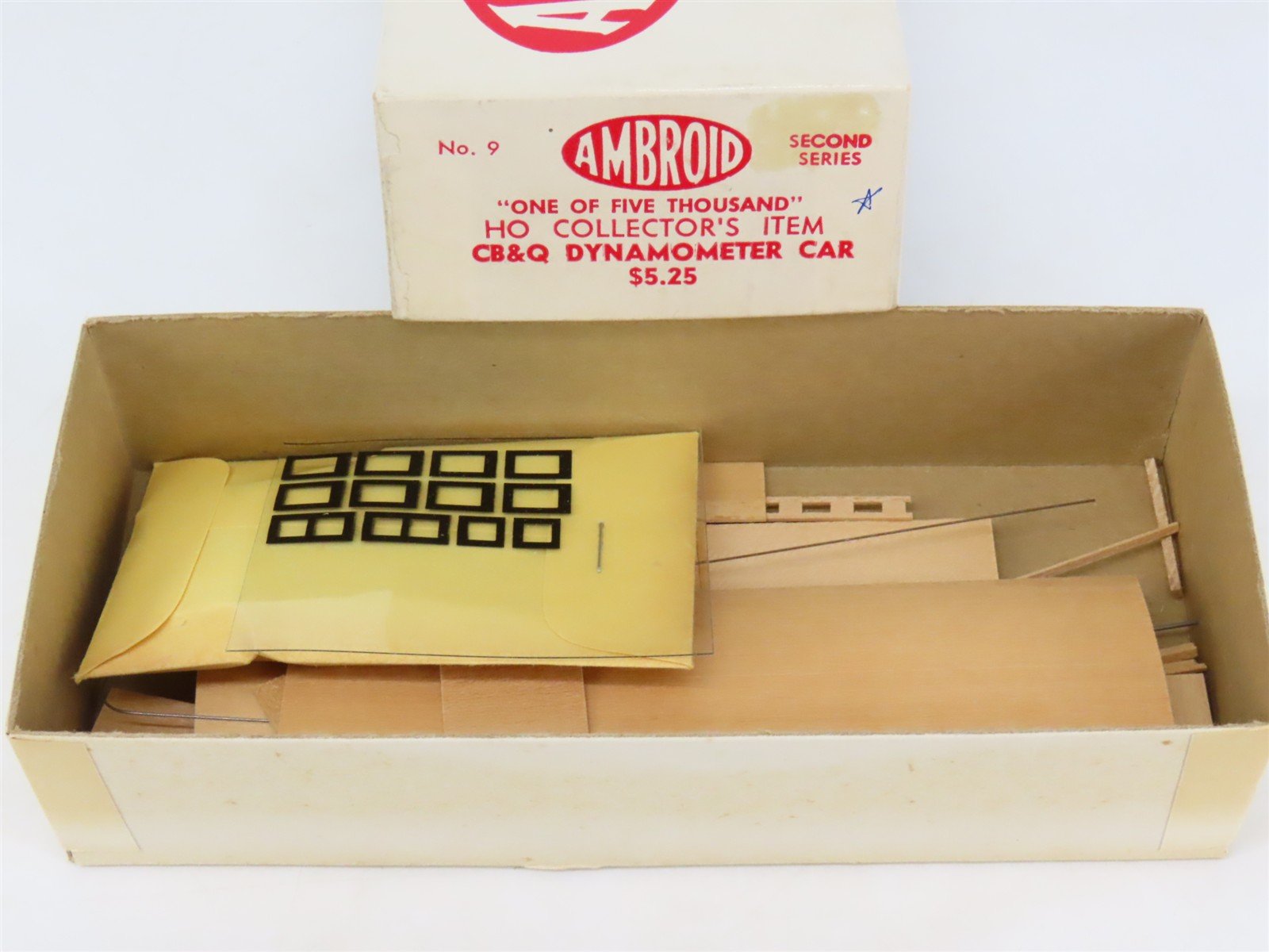 HO Scale Ambroid Kit No 9 CB&Q Burlington Dynamometer Car