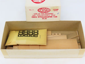 HO Scale Ambroid Kit No 9 CB&Q Burlington Dynamometer Car