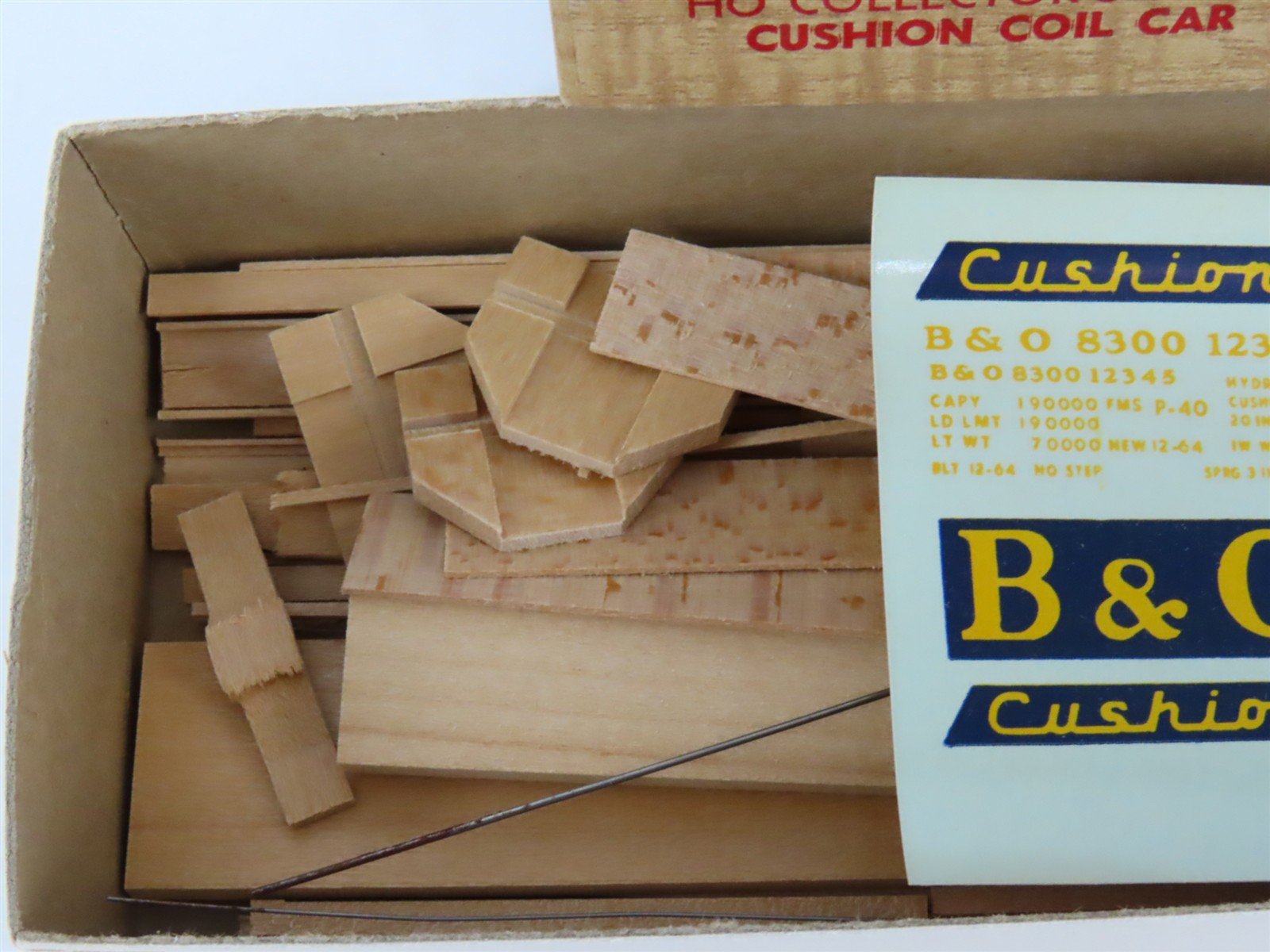 HO Scale Ambroid Kit No 7 B&O Baltimore & Ohio Cushion Coil Car #8300