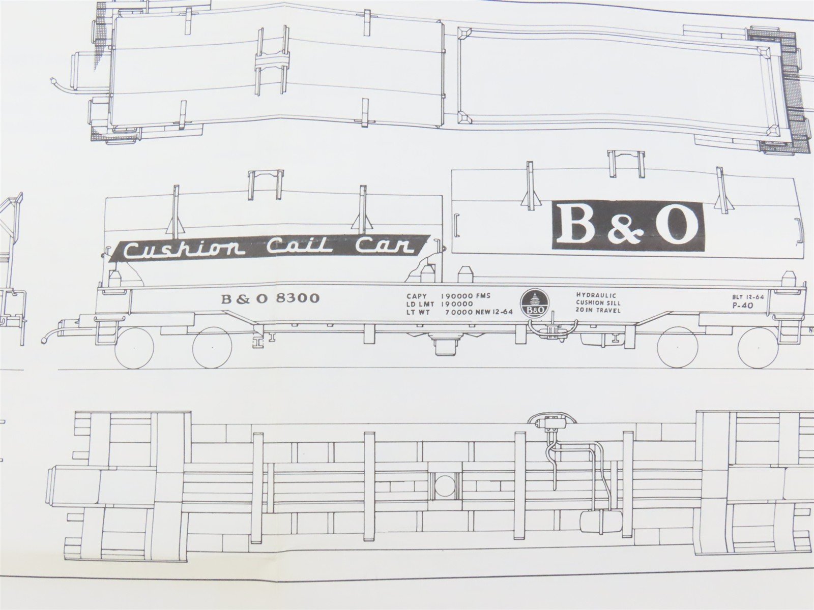 HO Scale Ambroid Kit No 7 B&O Baltimore & Ohio Cushion Coil Car #8300