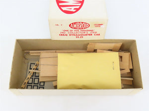 HO Scale Ambroid Kit No 9 CB&Q Burlington Dynamometer Car