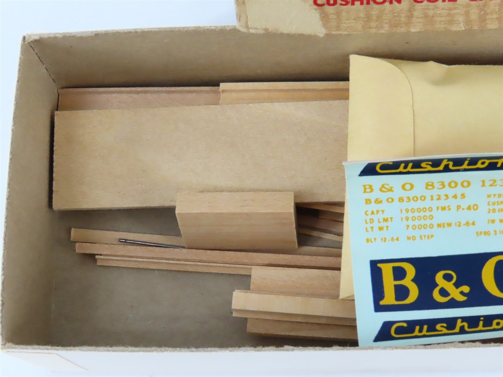 HO Scale Ambroid Kit No 7 B&O Baltimore & Ohio Cushion Coil Car #8300