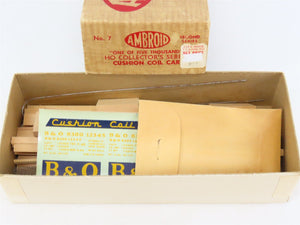 HO Scale Ambroid Kit No 7 B&O Baltimore & Ohio Cushion Coil Car #8300
