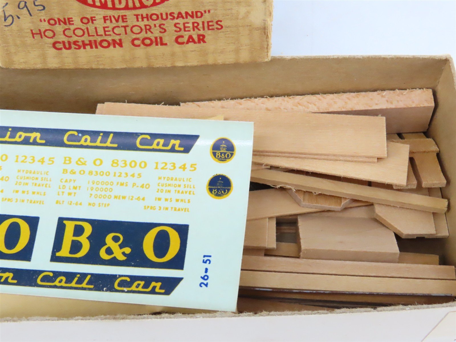 HO Scale Ambroid Kit No 7 B&O Baltimore & Ohio Cushion Coil Car #8300