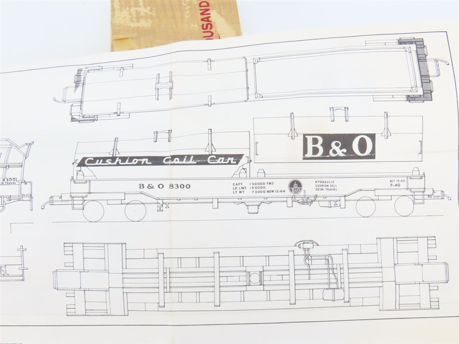 HO Scale Ambroid Kit No 7 B&O Baltimore & Ohio Cushion Coil Car #8300