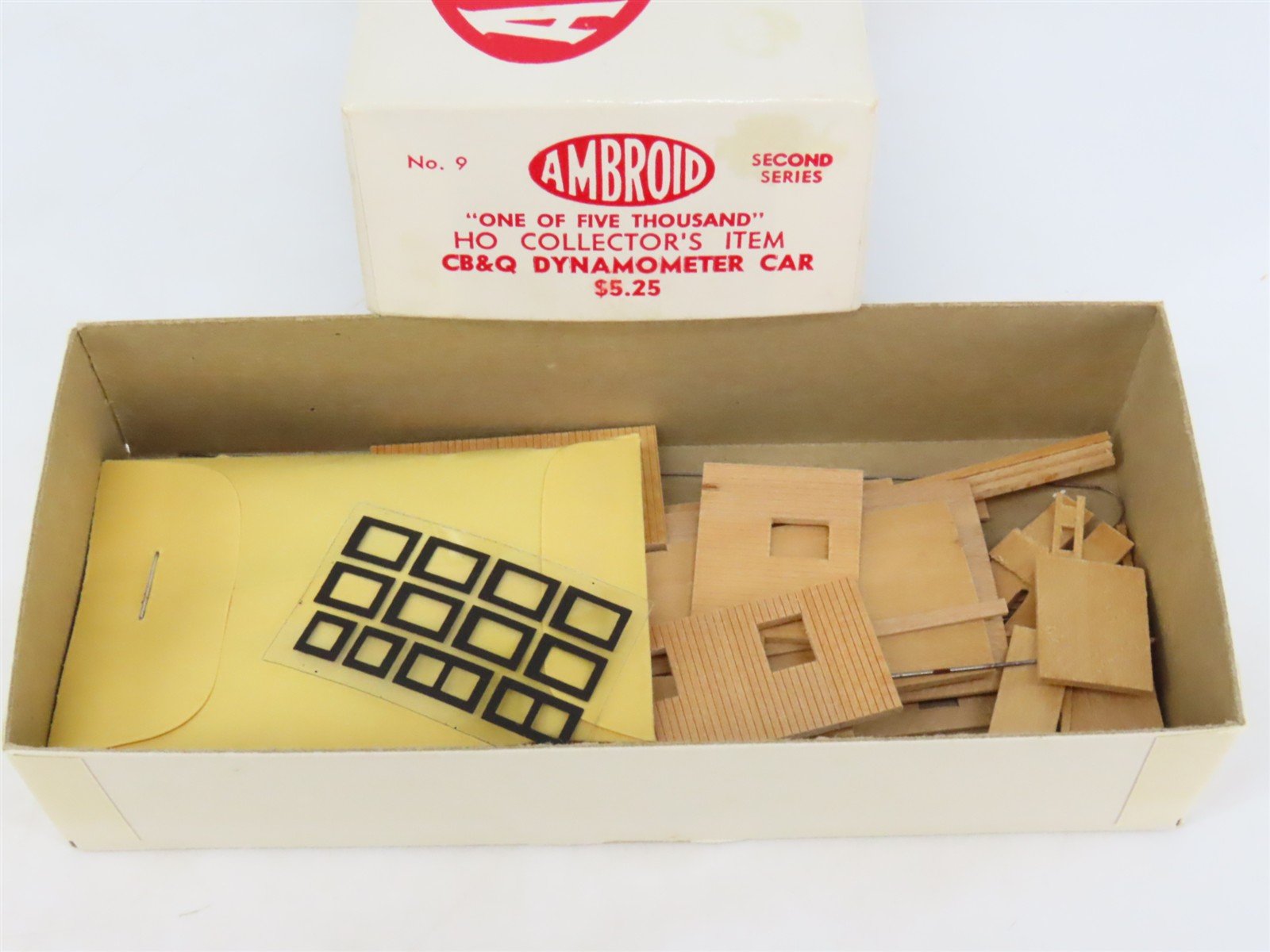 HO Scale Ambroid Kit No 9 CB&Q Burlington Dynamometer Car