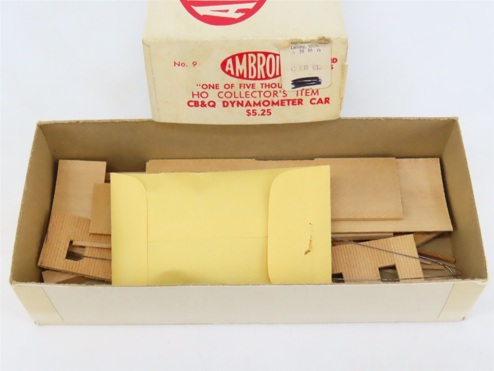 HO Scale Ambroid Kit No 9 CB&Q Burlington Dynamometer Car