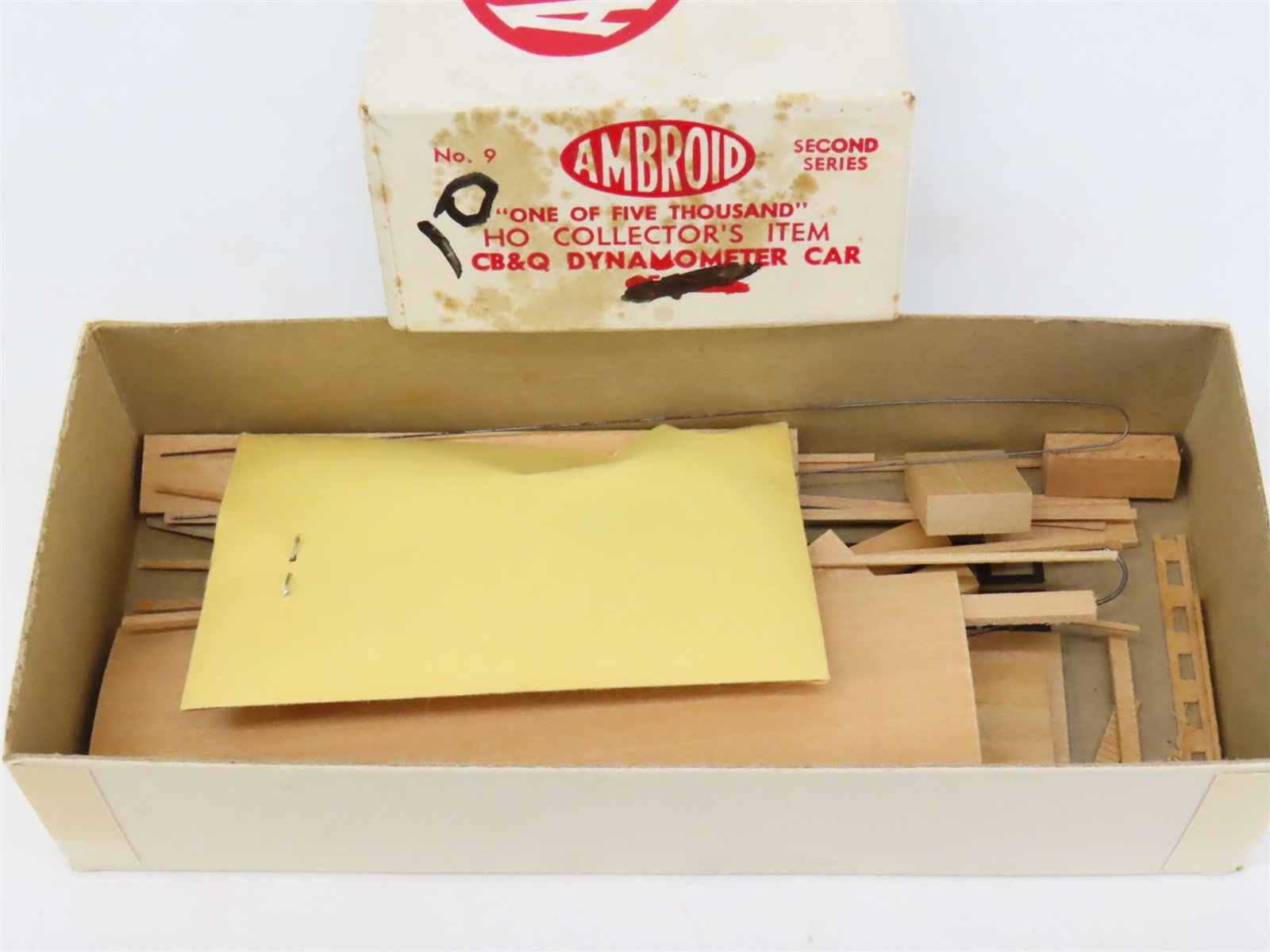 HO Scale Ambroid Kit No. 9 CB&Q Burlington Dynamometer Car