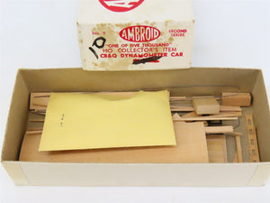 HO Scale Ambroid Kit No. 9 CB&Q Burlington Dynamometer Car
