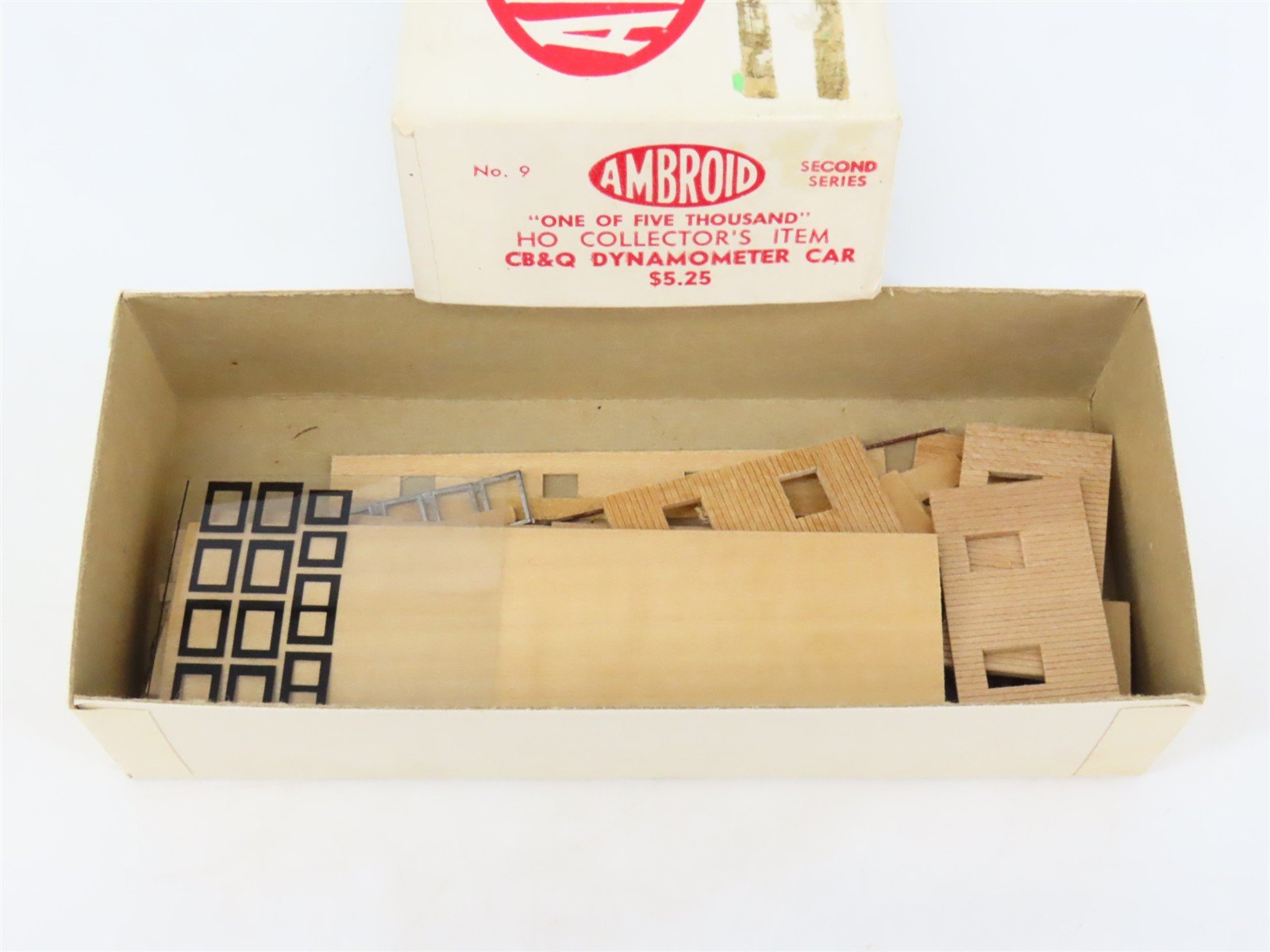 HO Scale Ambroid Kit No 9 CB&Q Burlington Dynamometer Car