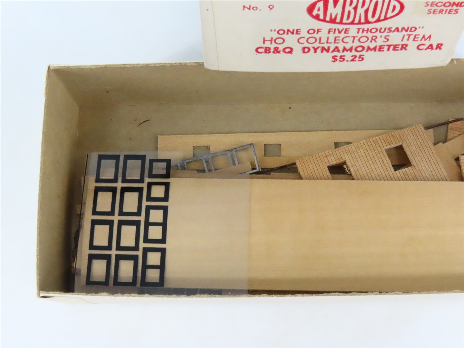 HO Scale Ambroid Kit No 9 CB&Q Burlington Dynamometer Car