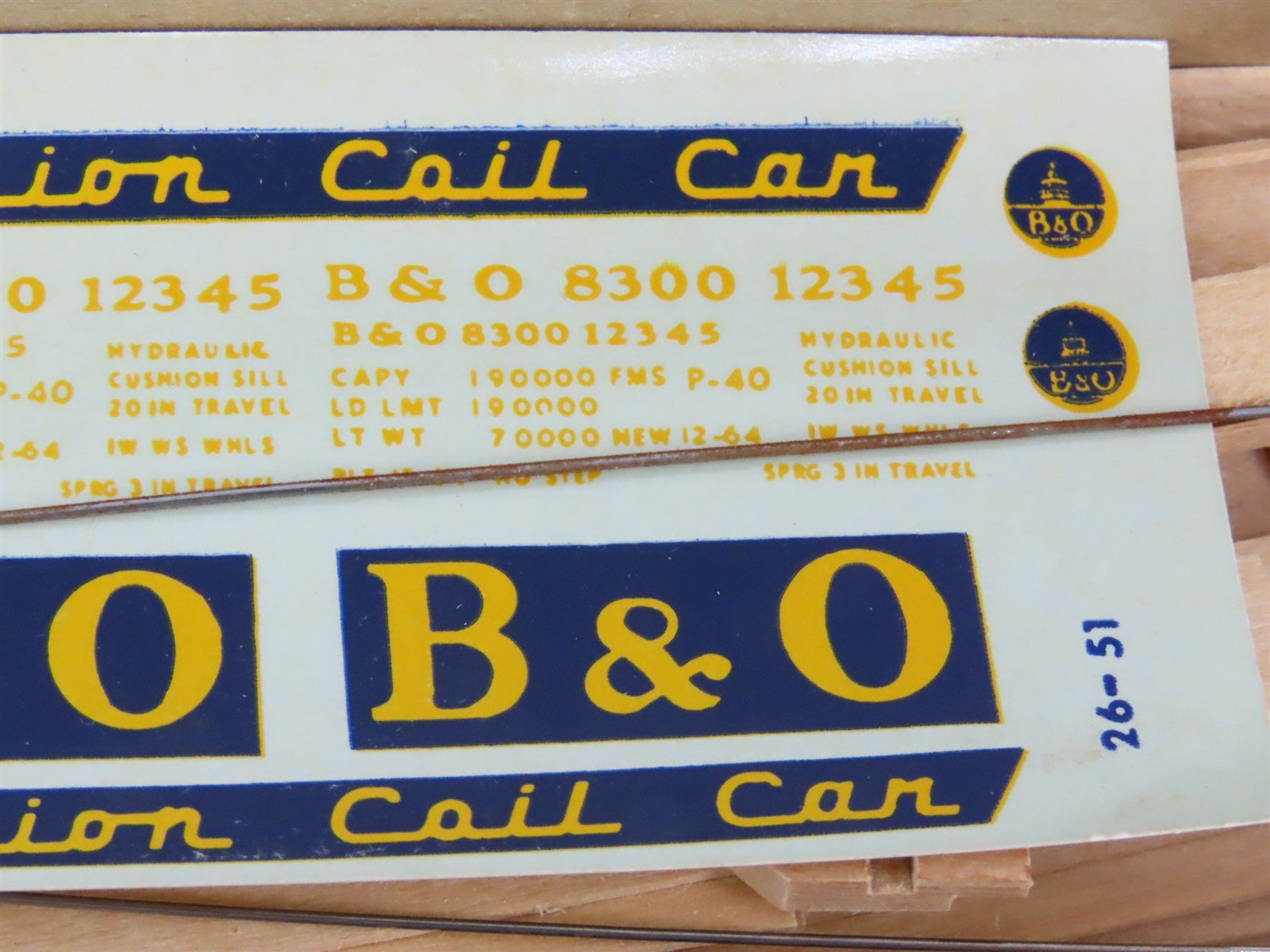 HO Scale Ambroid Kit No 7 B&O Baltimore & Ohio Cushion Coil Car #8300